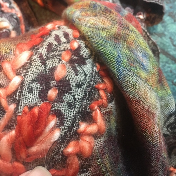 Gorgeous Free People Wrap Scarf multicolored one size - Picture 14 of 14